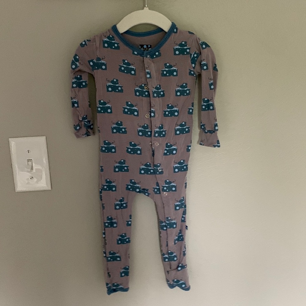 Kikee Pants Snap Pajama Super Soft Bamboo Viscose 12-18 months